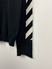 Off White Diagonal Arrows Black Knit Sweater