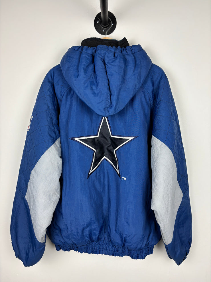 Vintage 90s NFL Starter Dallas Cowboys Blue Hooded Jacket