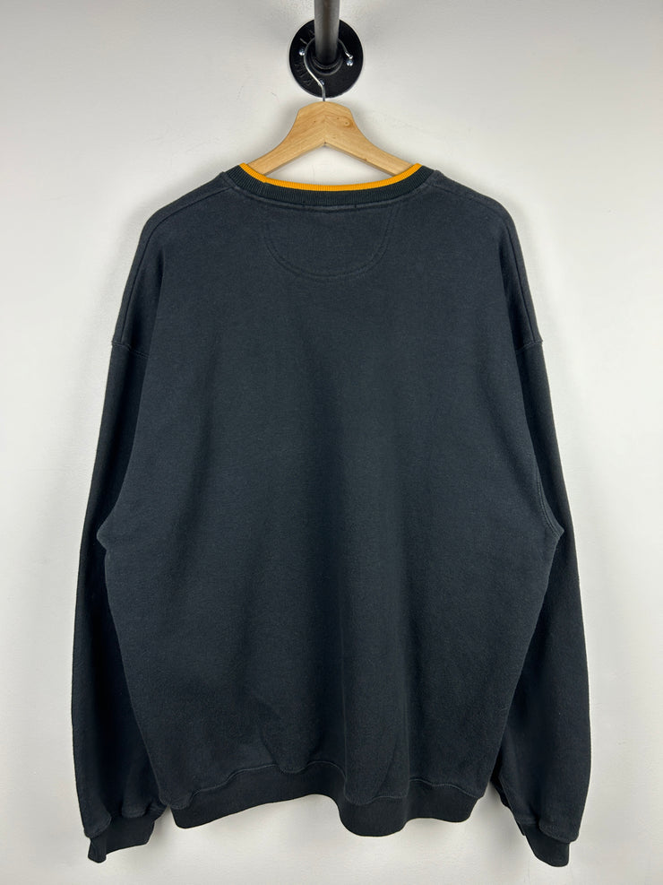 Vintage NFL Pittsburgh Steelers Embroidered Black Crewneck