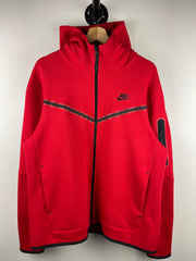 Nike Tech Fleece Red Zip Up Hoodie