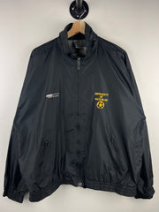 Vintage 90s Puma University Of Waterloo Soccer Black Windbreaker