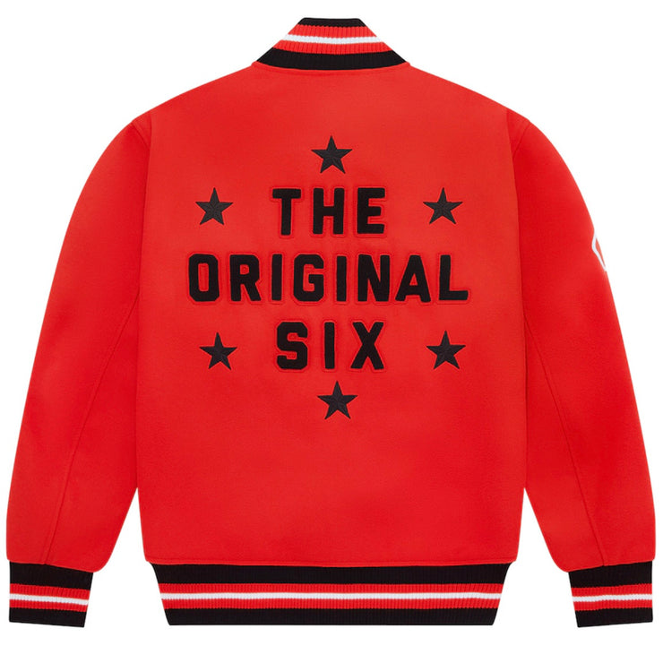 OVO x NHL Chicago Blackhawks Red Varsity Jacket