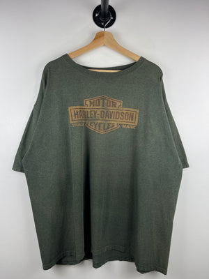 Vintage Harley Davidson Daytona Beach Florida Green Tee