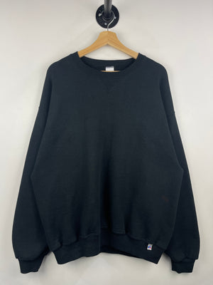Vintage 90s Russell Athletic Blank Black Crewneck