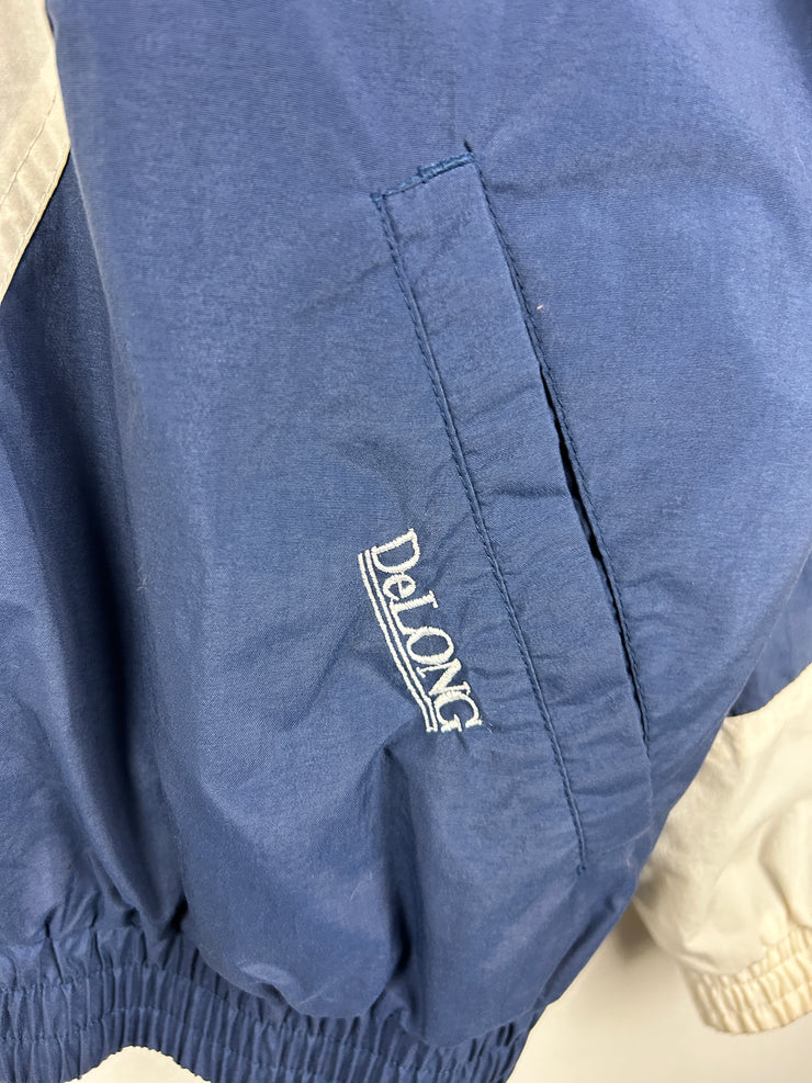 Vintage 90s Delong Penn State Navy & White Windbreaker