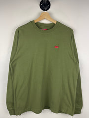 Supreme SS25 Small Box Logo Washed Olive Long Sleeve