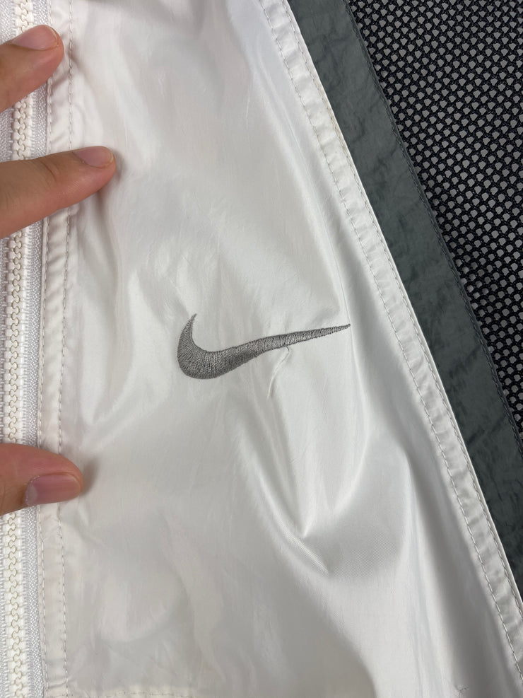 Vintage 90s Nike Swoosh White & Grey Windbreaker
