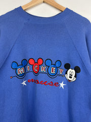 Vintage 80s Disney Mickey Mouse Blue Crewneck