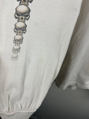Vintage 2003 Harley Davidson Skulls White Long Sleeve