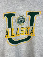 Vintage Y2K University Of Alaska Grey Crewneck