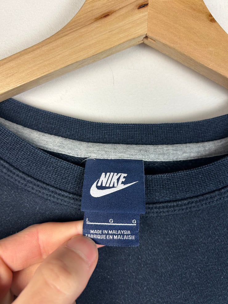 Vintage Y2K Nike Mini Swoosh Navy Crewneck