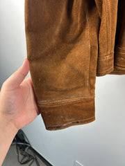 Vintage 60s Suede Brown Button Up True Vintage Jacket