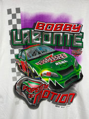 Vintage Nascar Bobby Labonte Interstate Batteries White Tee