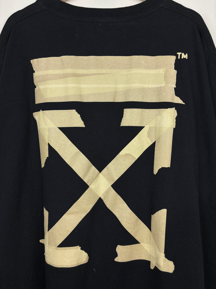Off White Tape Arrows Black Tee