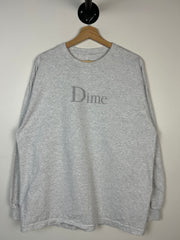 Dime Spellout Heather Grey Long Sleeve