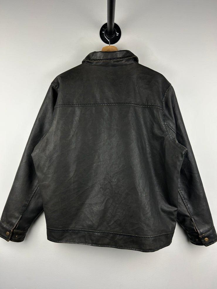 Vintage Arizona Black Leather Cropped Jacket