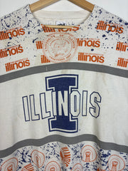 Vintage 90's University Of Illinois All Over Print Tee