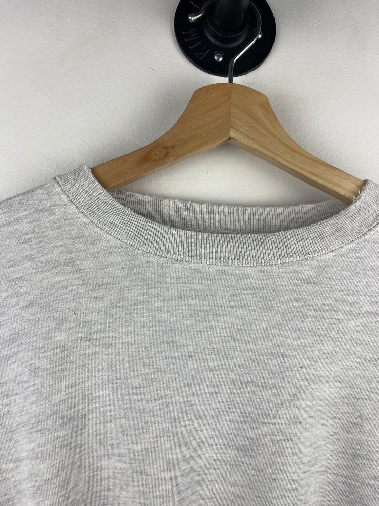 Vintage 90s Marlboro Lizard Embroidered Grey Crewneck