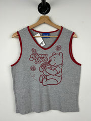 Vintage 90s Winnie The Pooh Grey & Red Women’s Tank Top