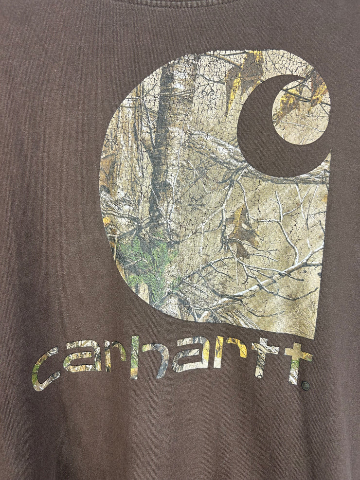 Vintage Y2K Carhartt Real Tree Brown Tee