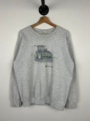 Vintage 90s John Deere Nothing Runs Like A Deere Grey Crewneck