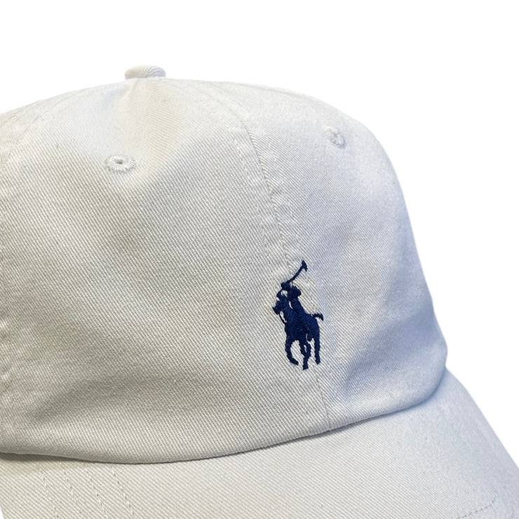 Vintage Polo Ralph Lauren White Leather Strapback Hat