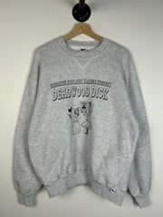 Vintage 90's Russell Deadwood Dick Grey Crewneck