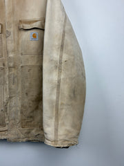 Vintage 90s Carhartt Arctic Blanket Lined Beige Work Jacket