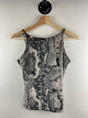 Vintage 90s YM Clothing Women's Snake Print Velour Tank