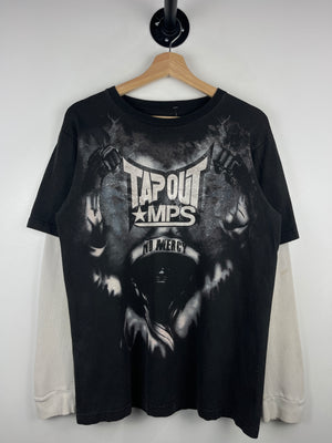 Vintage Y2K Tapout MPS Black Thermal Long Sleeve