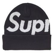 Supreme Big Logo Black Beanie