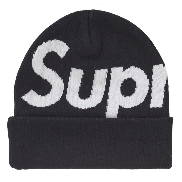 Supreme Big Logo Black Beanie