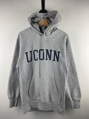Vintage Pro Weave UCONN Spellout Grey Hoodie