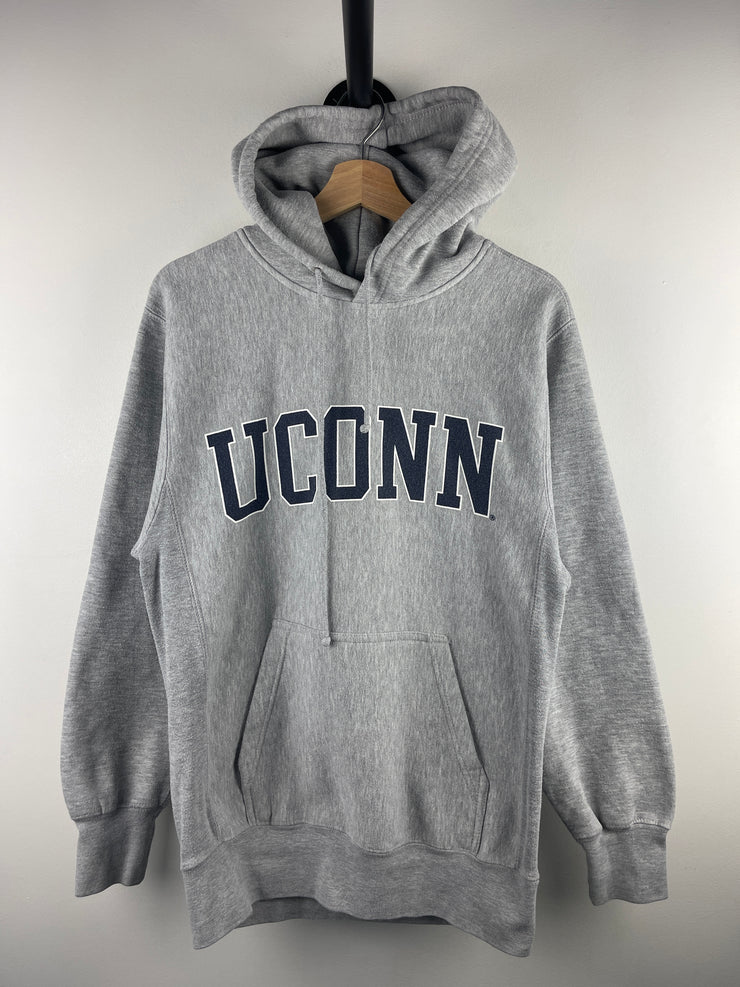 Vintage Pro Weave UCONN Spellout Grey Hoodie