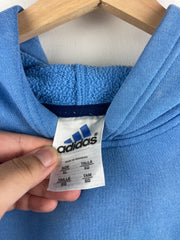 Vintage Adidas Spellout Embroidered Baby Blue Hoodie
