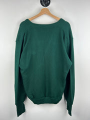 Vintage 80s Izod Golf Green Knit Cardigan Sweater
