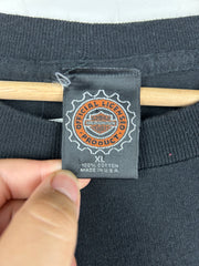 Vintage 90s Harley Davidson Fat Boy Road Glide Black Tee