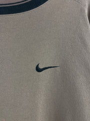 Vintage 90s Nike Mini Swoosh Mocha Brown & Black Crewneck