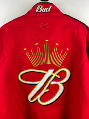 Vintage Nascar Chase Dale Earnhardt Jr Budweiser Red Racing Jacket