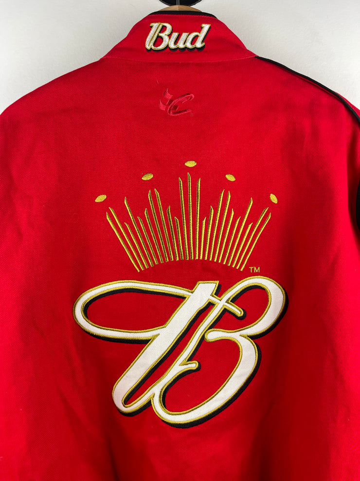 Vintage Nascar Chase Dale Earnhardt Jr Budweiser Red Racing Jacket