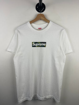 Supreme FW23 Camo Box Logo White Tee