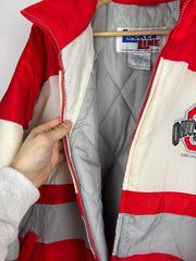 Vintage 90s Locker Line Ohio State Buckeyes Red & White Jacket