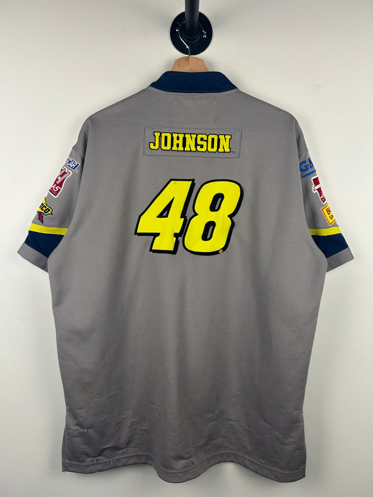 Vintage Nascar Chase Jimmy Johnson Lowes Grey Racing Jersey