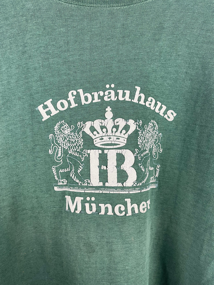 Vintage 80s Hofbrauhaus Munchen Green Crewneck