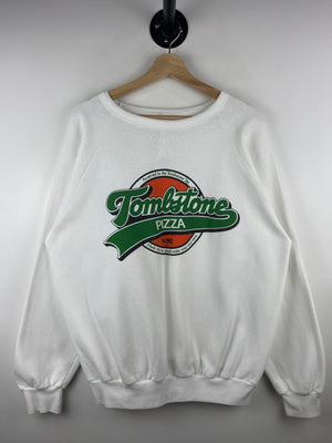 Vintage 80s Tombstone Pizza White Crewneck