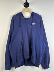 Vintage 90's Nike Swoosh Spellout Navy Hoodie