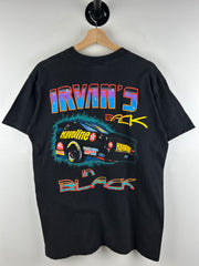 Vintage 90s Nascar Ernie Irvan Havoline Shattering The Barriers Black Tee
