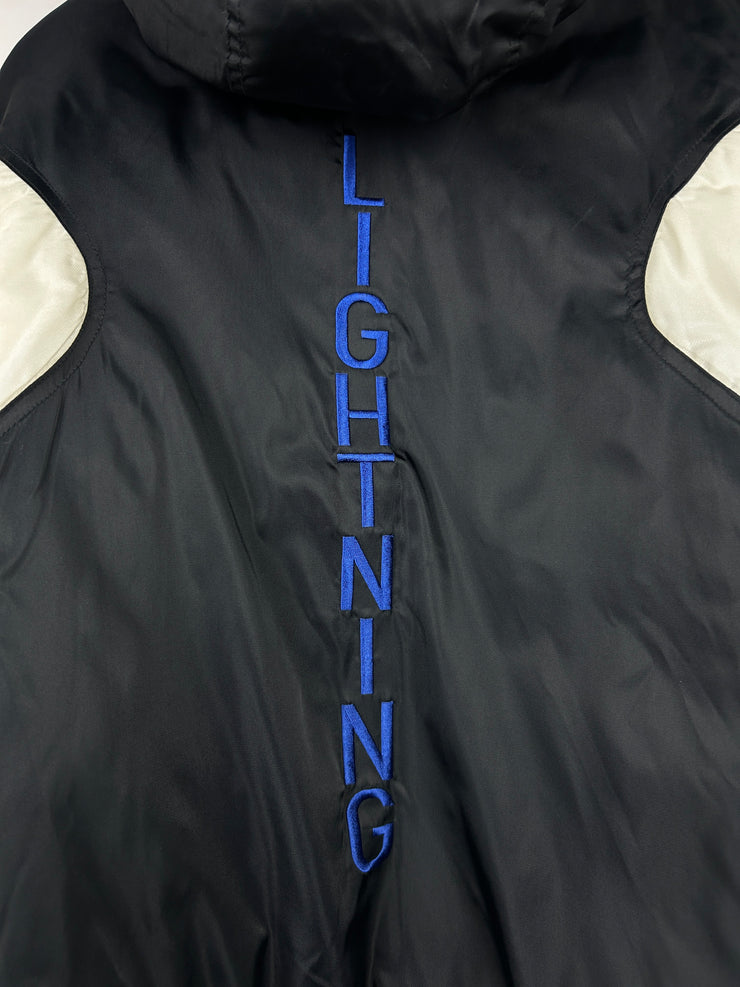 Vintage 90s NHL Pro Player Tampa Bay Lightning Black Hooded Jacket