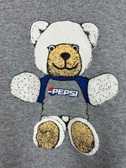 Vintage 90s Pepsi Teddy Bear Grey Crewneck