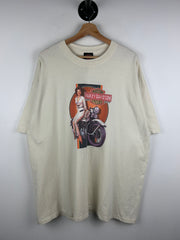 Vintage 2004 Harley Davidson Girl London Cream Tee